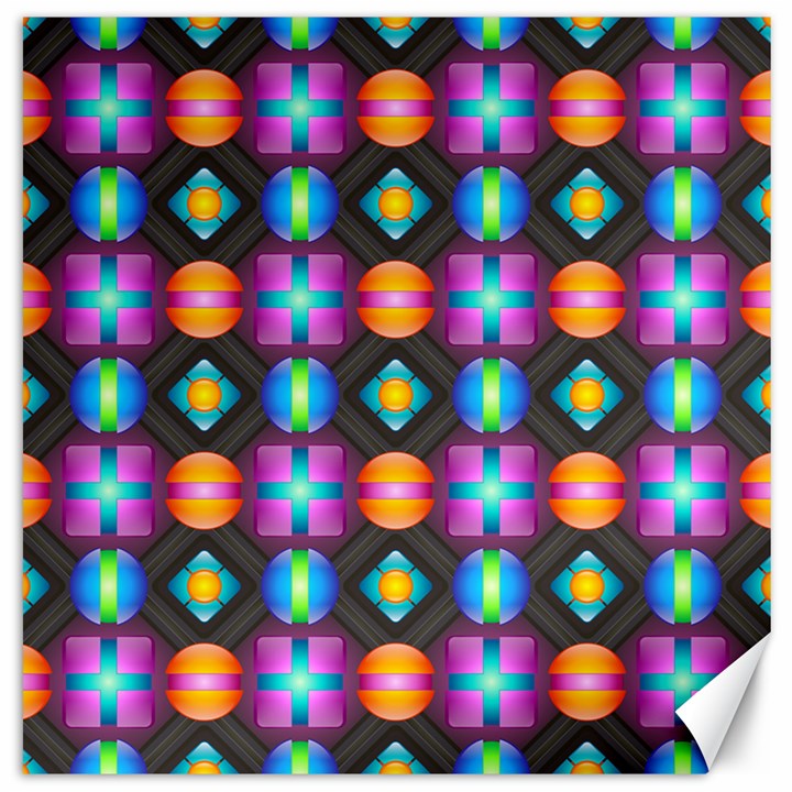 Squares Spheres Backgrounds Texture Canvas 12  x 12 