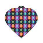 Squares Spheres Backgrounds Texture Dog Tag Heart (Two Sides) Front