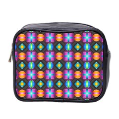 Squares Spheres Backgrounds Texture Mini Toiletries Bag (two Sides)