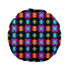 Squares Spheres Backgrounds Texture Standard 15  Premium Flano Round Cushions