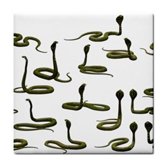 Snake Cobra Reptile Poisonous Tile Coasters by HermanTelo