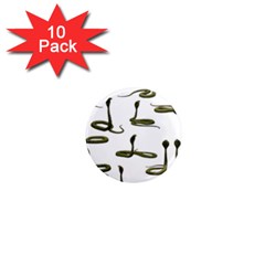 Snake Cobra Reptile Poisonous 1  Mini Magnet (10 Pack)  by HermanTelo