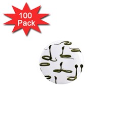 Snake Cobra Reptile Poisonous 1  Mini Magnets (100 Pack)  by HermanTelo