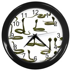 Snake Cobra Reptile Poisonous Wall Clock (black) by HermanTelo