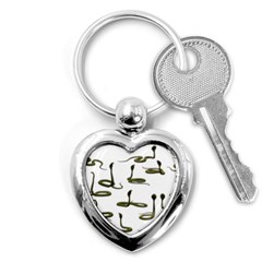 Snake Cobra Reptile Poisonous Key Chain (heart) by HermanTelo