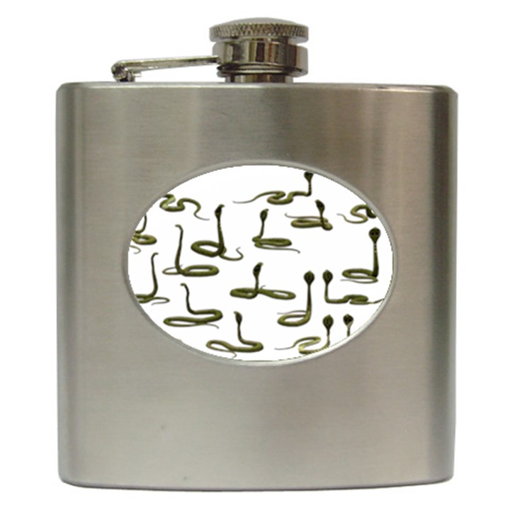 Snake Cobra Reptile Poisonous Hip Flask (6 oz)