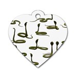 Snake Cobra Reptile Poisonous Dog Tag Heart (One Side) Front