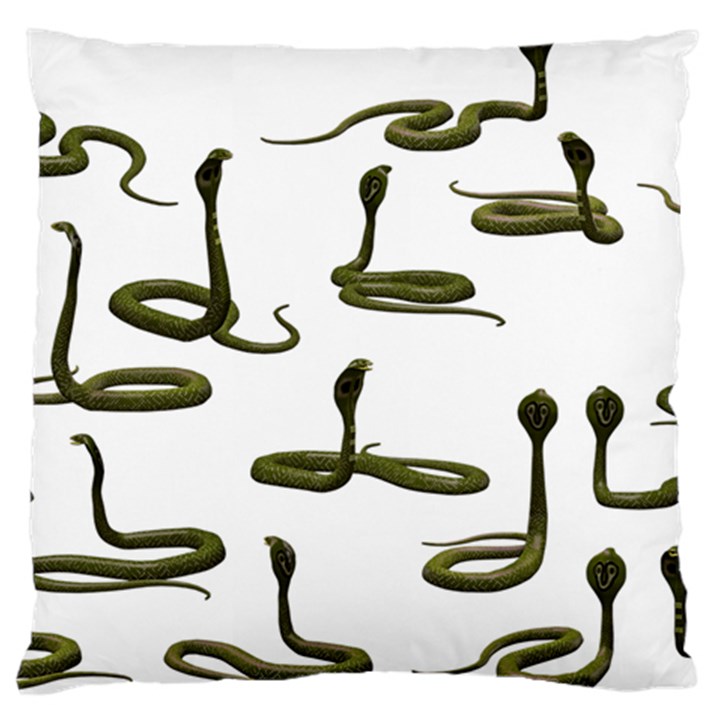 Snake Cobra Reptile Poisonous Large Cushion Case (Two Sides)