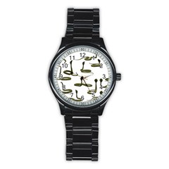 Snake Cobra Reptile Poisonous Stainless Steel Round Watch by HermanTelo