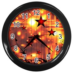 Star Radio Light Effects Magic Wall Clock (black) by HermanTelo