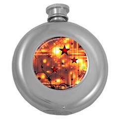 Star Radio Light Effects Magic Round Hip Flask (5 Oz) by HermanTelo