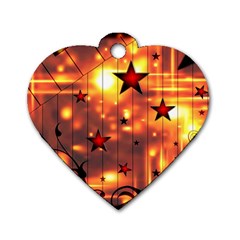 Star Radio Light Effects Magic Dog Tag Heart (two Sides) by HermanTelo