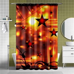 Star Radio Light Effects Magic Shower Curtain 48  X 72  (small) 