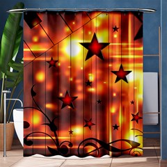 Star Radio Light Effects Magic Shower Curtain 60  X 72  (medium) 