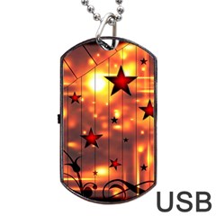 Star Radio Light Effects Magic Dog Tag Usb Flash (two Sides)