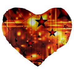 Star Radio Light Effects Magic Large 19  Premium Heart Shape Cushions