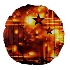 Star Radio Light Effects Magic Large 18  Premium Flano Round Cushions