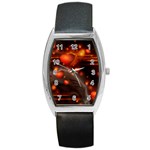 Valentine Day Love Heart Barrel Style Metal Watch Front