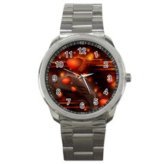 Valentine Day Love Heart Sport Metal Watch by HermanTelo