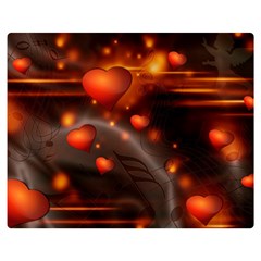 Valentine Day Love Heart Double Sided Flano Blanket (medium) 