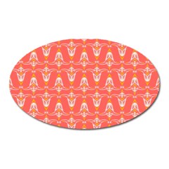 Seamless Pattern Background Red Oval Magnet by HermanTelo