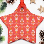 Seamless Pattern Background Red Star Ornament (Two Sides) Front