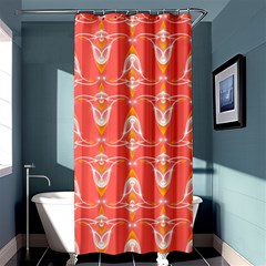 Seamless Pattern Background Red Shower Curtain 36  X 72  (stall) 