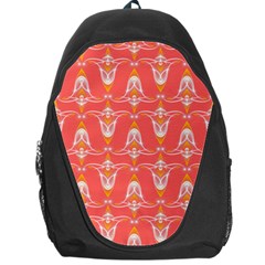 Seamless Pattern Background Red Backpack Bag by HermanTelo