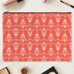 Seamless Pattern Background Red Cosmetic Bag (xxxl)