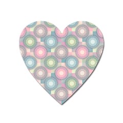 Seamless Pattern Pastels Background Heart Magnet by HermanTelo