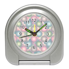 Seamless Pattern Pastels Background Travel Alarm Clock