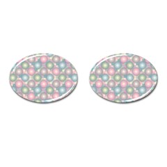 Seamless Pattern Pastels Background Cufflinks (oval) by HermanTelo