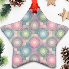 Seamless Pattern Pastels Background Star Ornament (two Sides) by HermanTelo