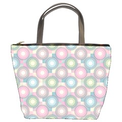 Seamless Pattern Pastels Background Bucket Bag