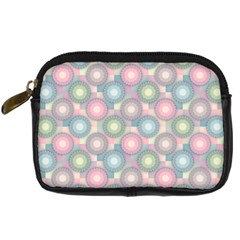 Seamless Pattern Pastels Background Digital Camera Leather Case by HermanTelo