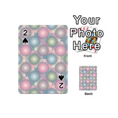 Seamless Pattern Pastels Background Playing Cards Double Sided (mini)