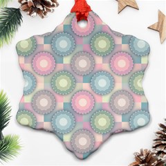 Seamless Pattern Pastels Background Ornament (snowflake) by HermanTelo