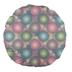 Seamless Pattern Pastels Background Large 18  Premium Round Cushions