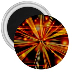 Zoom Effect Explosion Fire Sparks 3  Magnets by HermanTelo