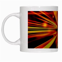 Zoom Effect Explosion Fire Sparks White Mugs by HermanTelo