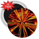 Zoom Effect Explosion Fire Sparks 3  Magnets (10 pack)  Front