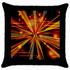 Zoom Effect Explosion Fire Sparks Throw Pillow Case (black) by HermanTelo