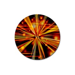 Zoom Effect Explosion Fire Sparks Magnet 3  (round) by HermanTelo