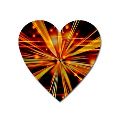 Zoom Effect Explosion Fire Sparks Heart Magnet by HermanTelo