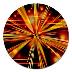 Zoom Effect Explosion Fire Sparks Magnet 5  (round) by HermanTelo