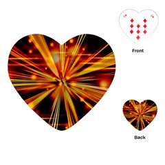 Zoom Effect Explosion Fire Sparks Playing Cards (heart)