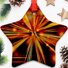 Zoom Effect Explosion Fire Sparks Star Ornament (two Sides)