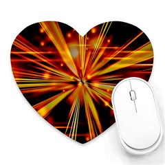 Zoom Effect Explosion Fire Sparks Heart Mousepads