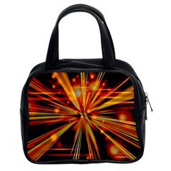 Zoom Effect Explosion Fire Sparks Classic Handbag (two Sides) by HermanTelo