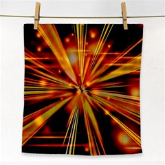 Zoom Effect Explosion Fire Sparks Face Towel by HermanTelo